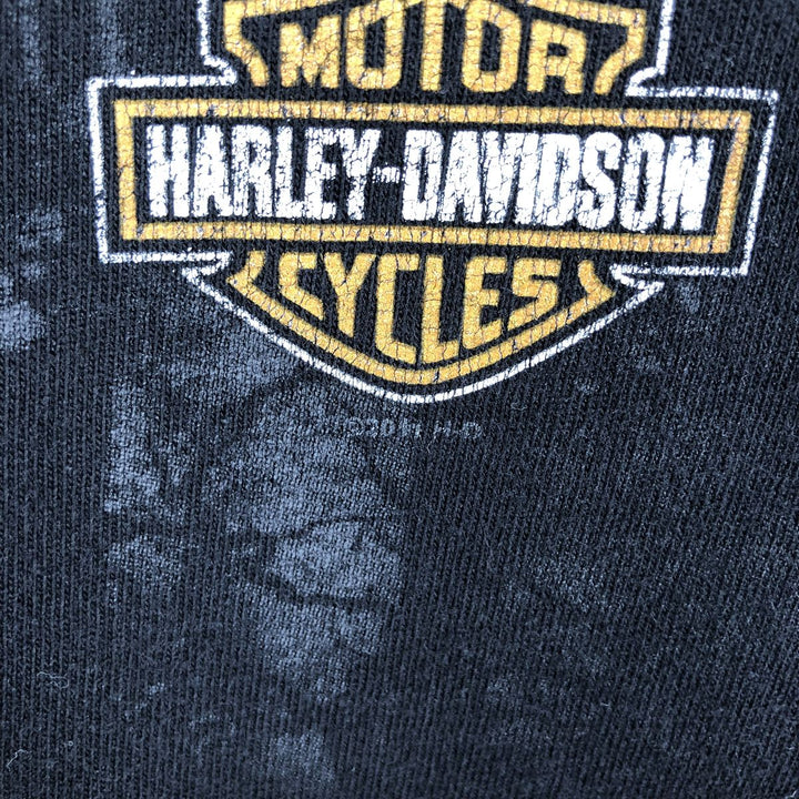 Harley-Davidson Long Sleeve T-Shirt, Men's XL Size unclear black type Vintage Second Hand