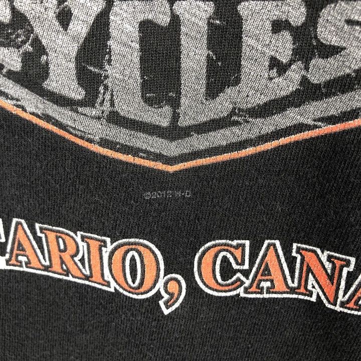 Harley-Davidson Long Sleeve T-Shirt, Men's XL Size unclear black type Vintage Second Hand