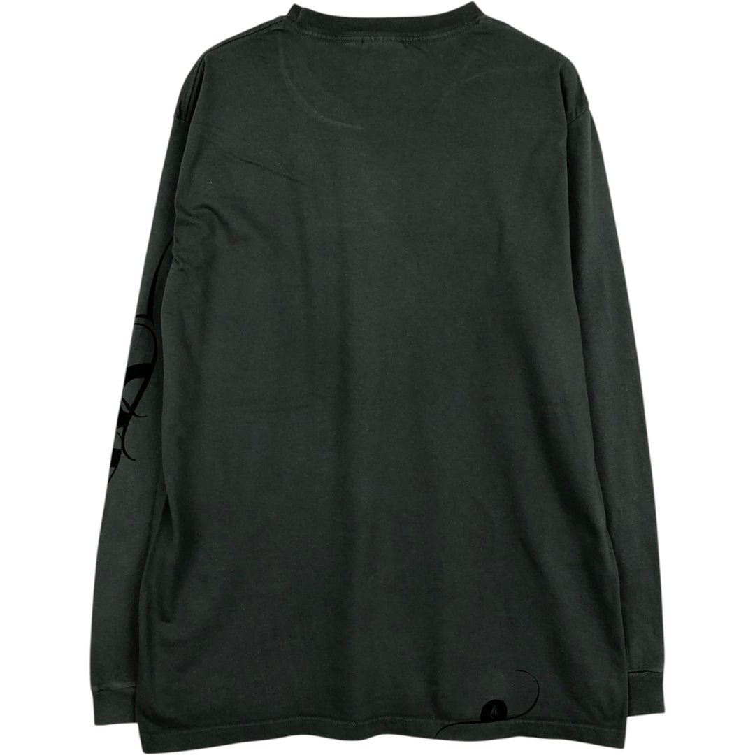 VOLCOM Long-Sleeve T-Shirt, Men's Size L (equivalent) unclear green type Vintage Second Hand