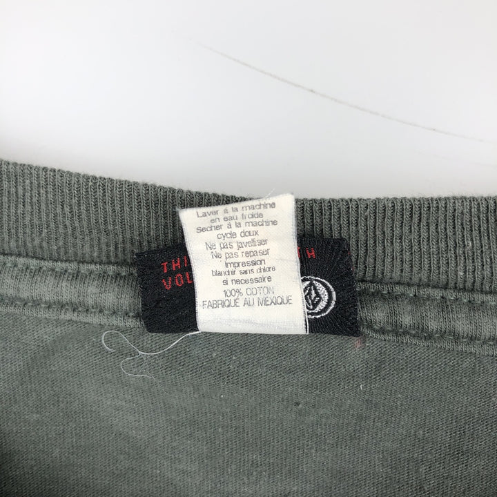 VOLCOM Long-Sleeve T-Shirt, Men's Size L (equivalent) unclear green type Vintage Second Hand