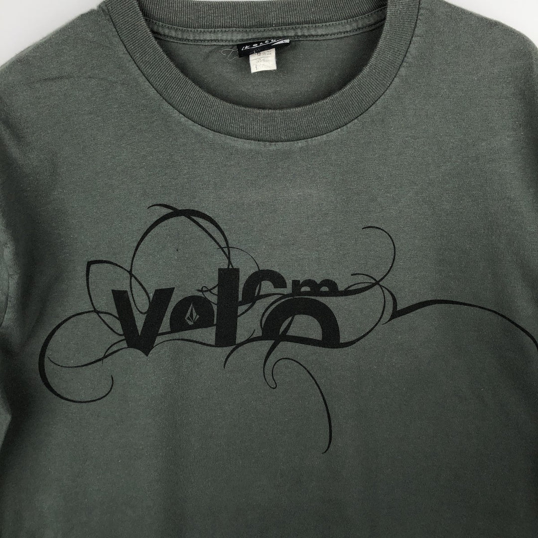 VOLCOM Long-Sleeve T-Shirt, Men's Size L (equivalent) unclear green type Vintage Second Hand