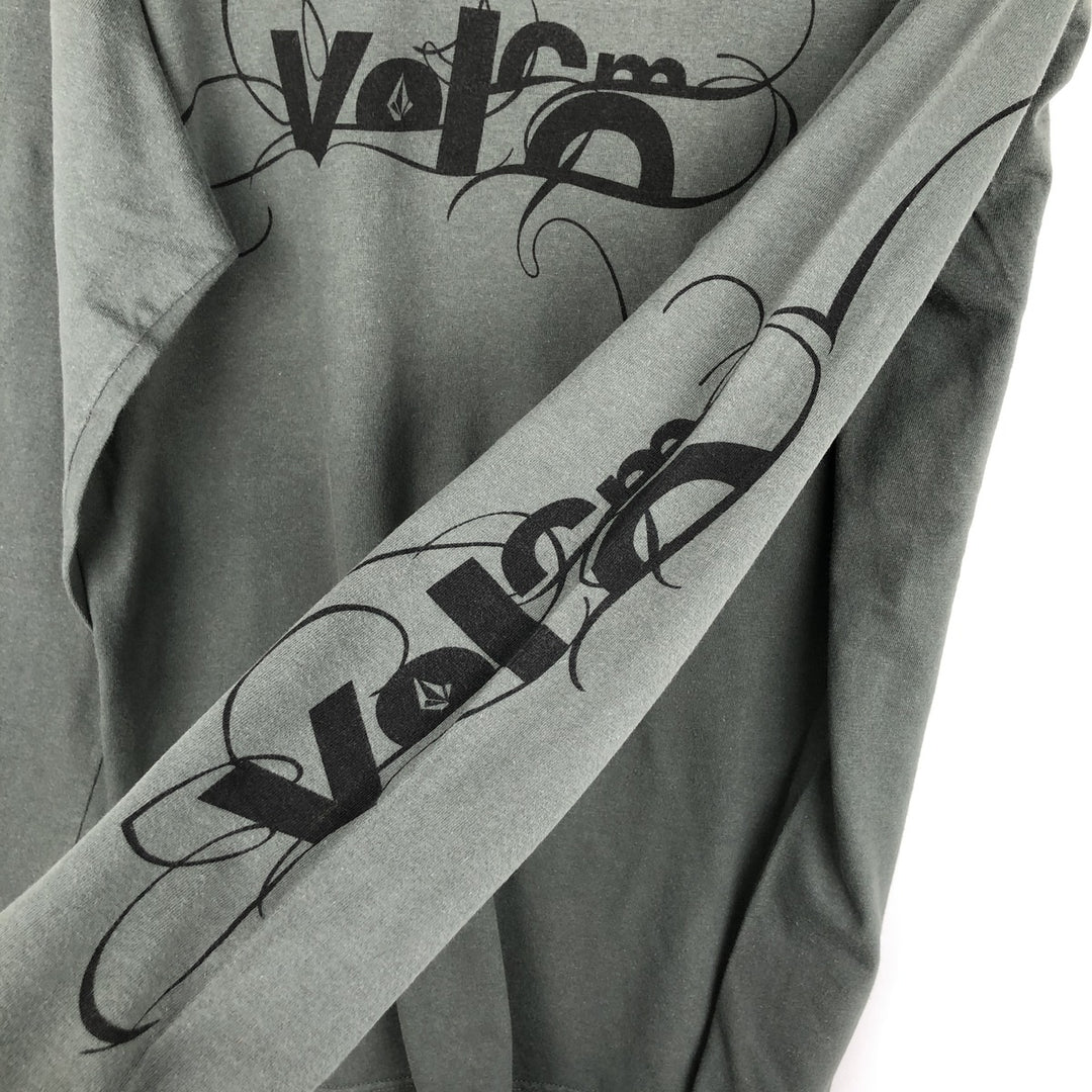 VOLCOM Long-Sleeve T-Shirt, Men's Size L (equivalent) unclear green type Vintage Second Hand