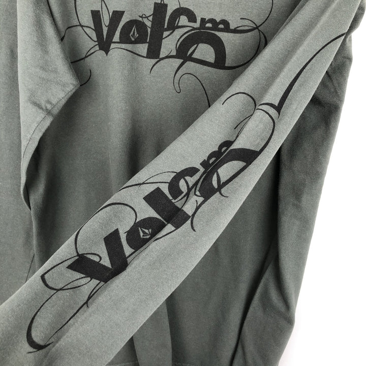 VOLCOM Long-Sleeve T-Shirt, Men's Size L (equivalent) unclear green type Vintage Second Hand