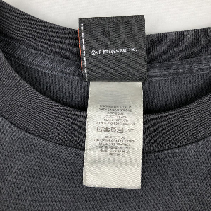 Harley-Davidson Animal Pattern Crocodile Pattern Long-Sleeve T-Shirt (Men's Size M) cotton black type Vintage Second Hand