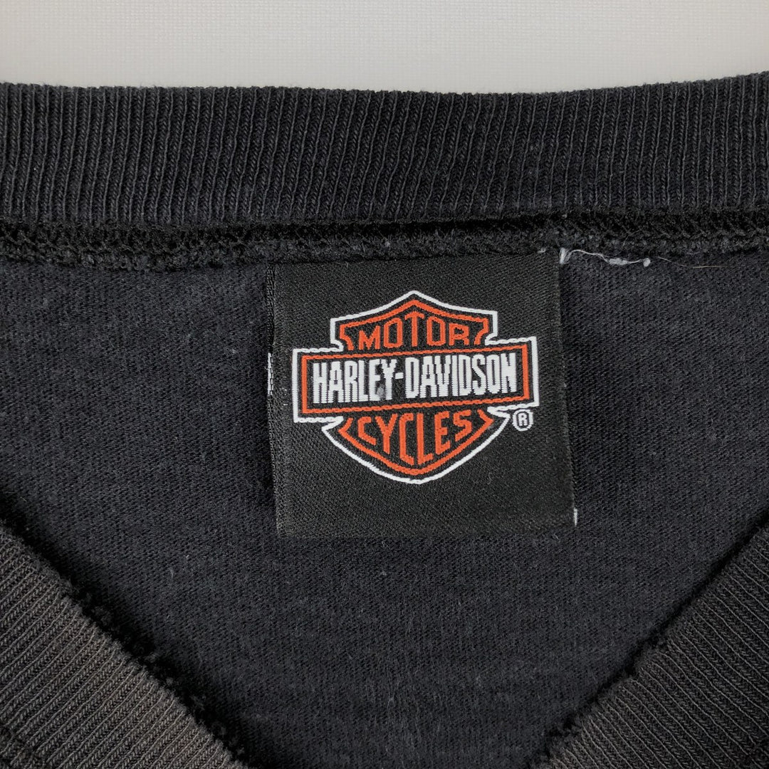 00'S Harley-Davidson Long Sleeve T-Shirt, Men's XL Size cotton black type Vintage Second Hand