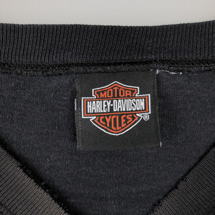 00'S Harley-Davidson Long Sleeve T-Shirt, Men's XL Size cotton black type Vintage Second Hand