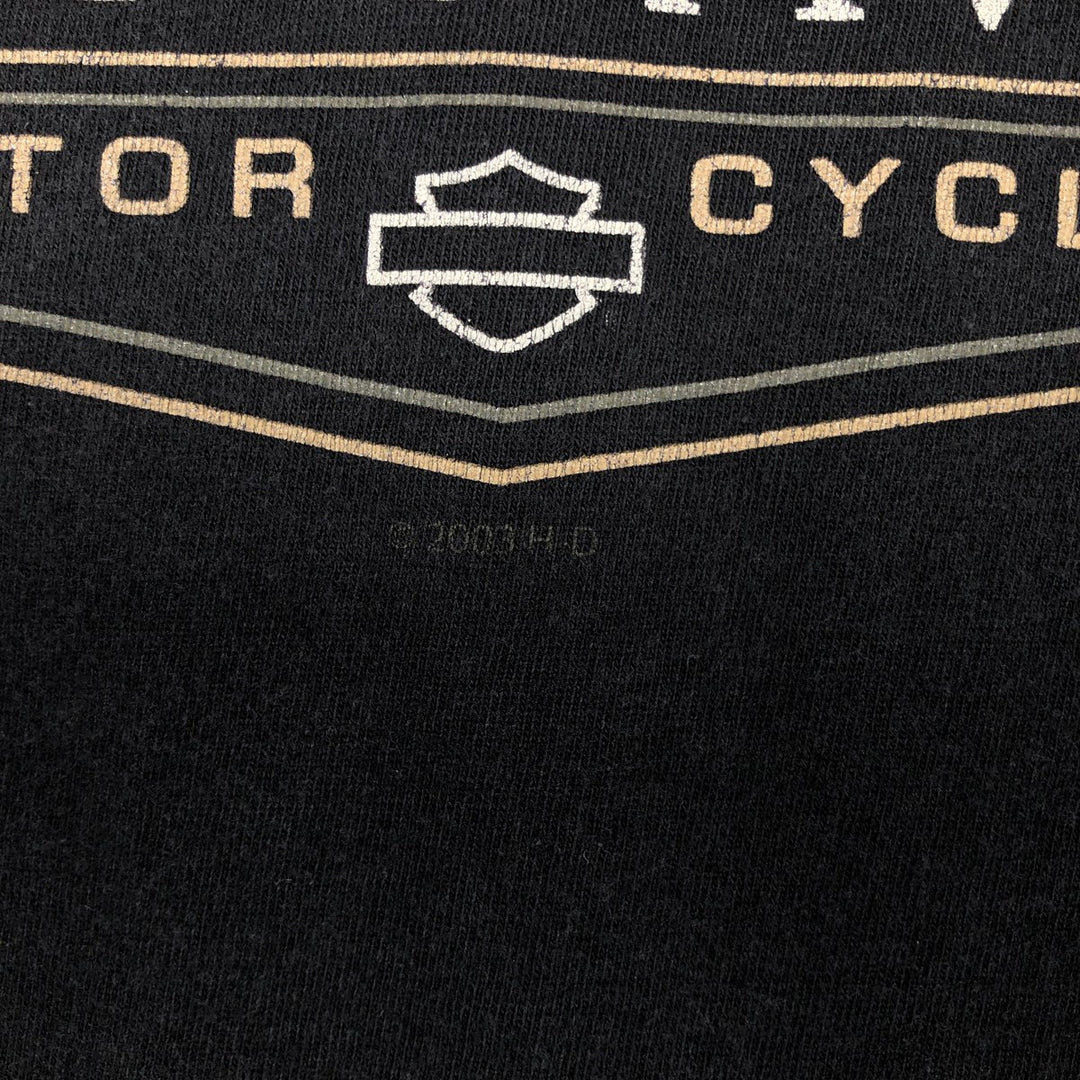 00'S Harley-Davidson Long Sleeve T-Shirt, Men's XL Size cotton black type Vintage Second Hand