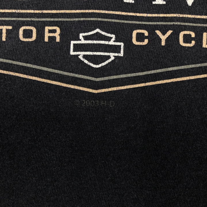 00'S Harley-Davidson Long Sleeve T-Shirt, Men's XL Size cotton black type Vintage Second Hand