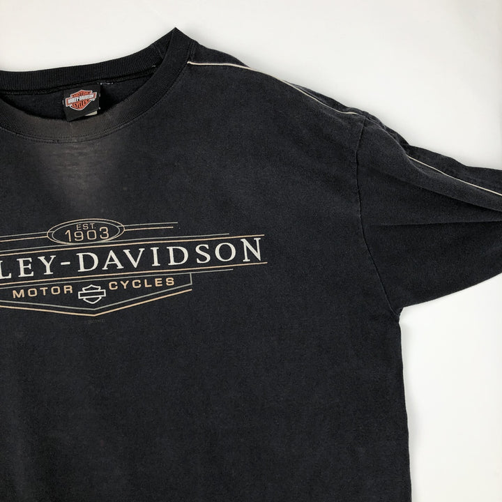 00'S Harley-Davidson Long Sleeve T-Shirt, Men's XL Size cotton black type Vintage Second Hand