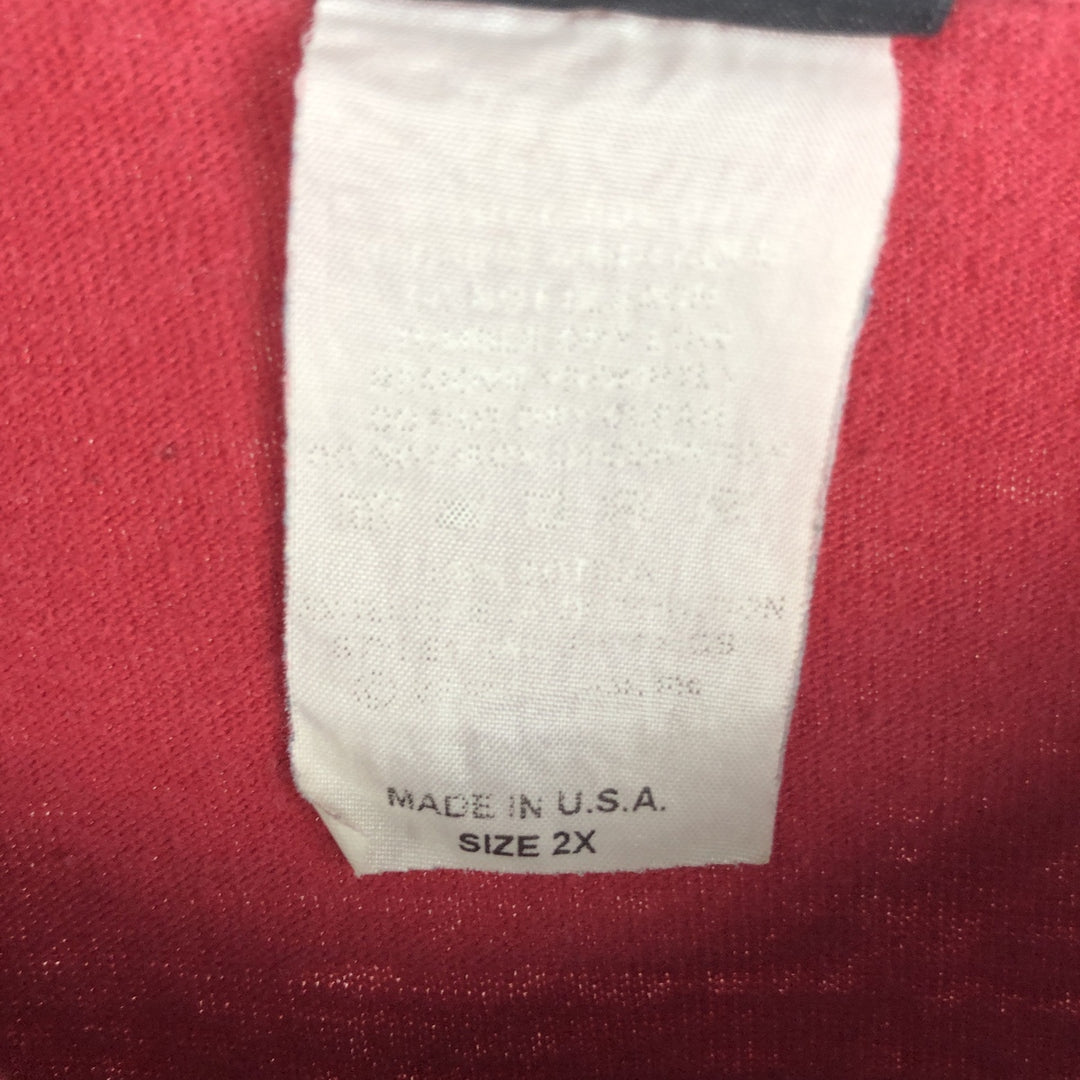 Harley-Davidson Skull Pattern Long T-shirt Made in USA Men's XXL unclear red type Vintage Second Hand