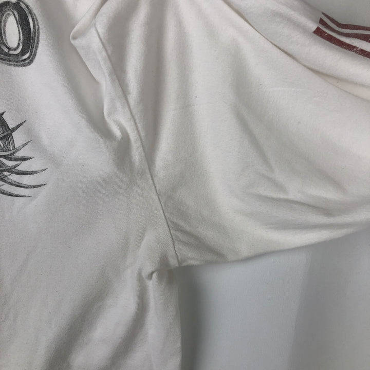 2000'S Harley-Davidson Eagle Pattern Long-Sleeve T-Shirt (Men's XXL equivalent) cotton white type Vintage Second Hand