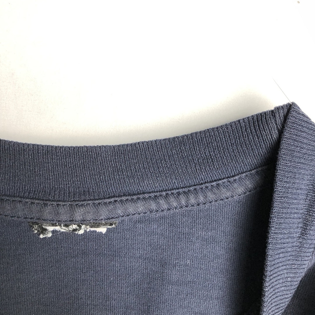 2000'S Harley-Davidson Eagle Pattern Tribal Motorcycle Long-Sleeve T-Shirt (Men's Size L) unclear navy blue type Vintage Second Hand