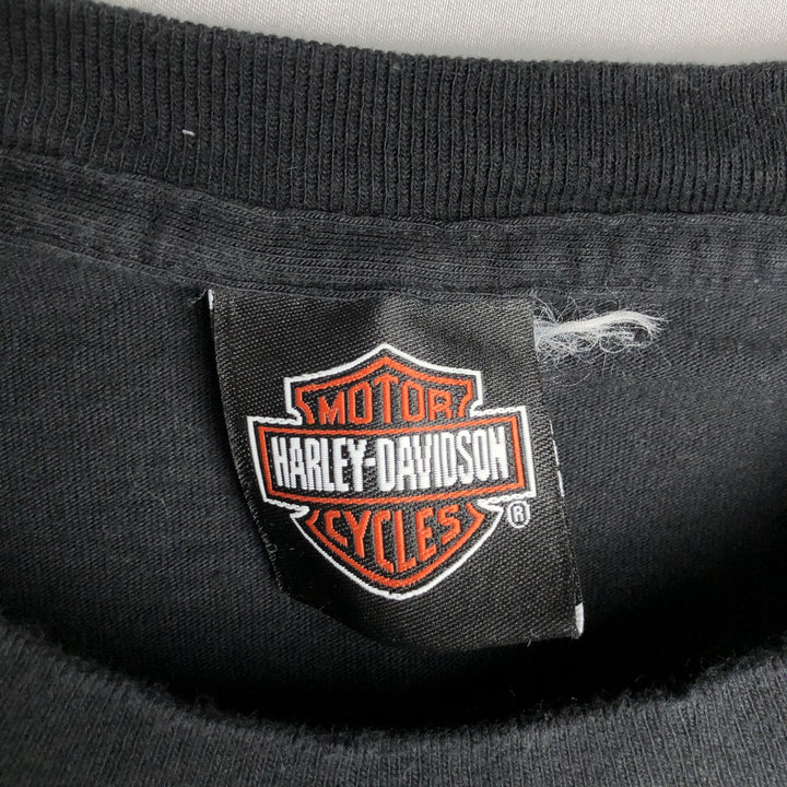 2000'S Harley-Davidson Motorcycle Long-Sleeve T-Shirt (Men's Size M) unclear black type Vintage Second Hand