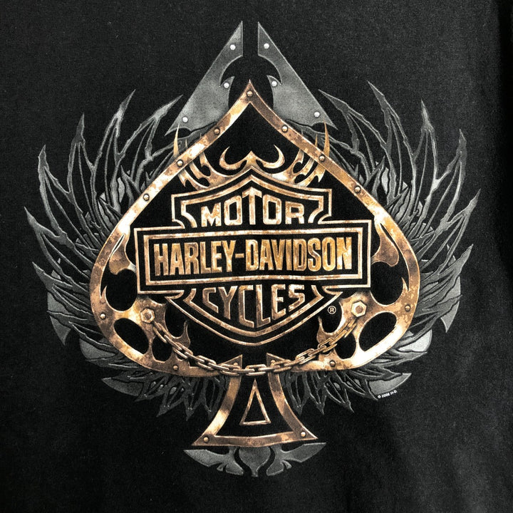 2000'S Harley-Davidson Motorcycle Long-Sleeve T-Shirt (Men's Size M) unclear black type Vintage Second Hand