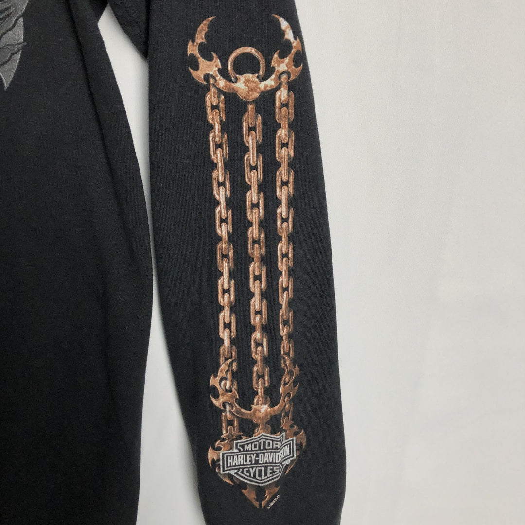 2000'S Harley-Davidson Motorcycle Long-Sleeve T-Shirt (Men's Size M) unclear black type Vintage Second Hand