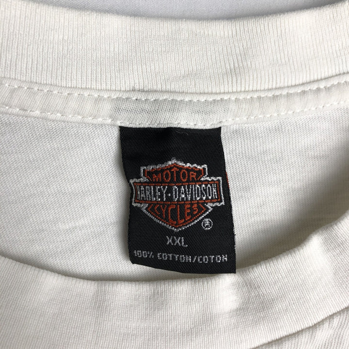 90'S Harley-Davidson Motorcycle Long-Sleeve T-Shirt, Made in USA, Men's XXL (approx.), Vintage cotton white type Vintage Second Hand