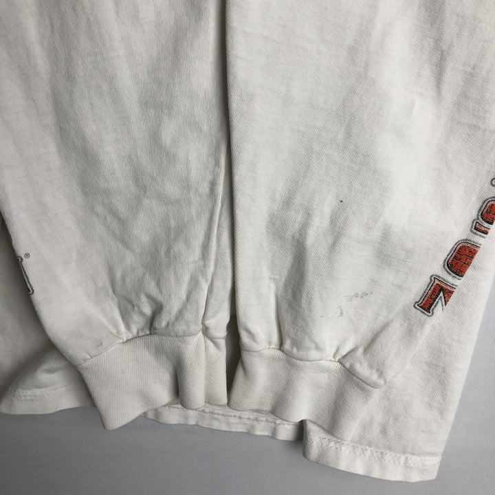 90'S Harley-Davidson Motorcycle Long-Sleeve T-Shirt, Made in USA, Men's XXL (approx.), Vintage cotton white type Vintage Second Hand