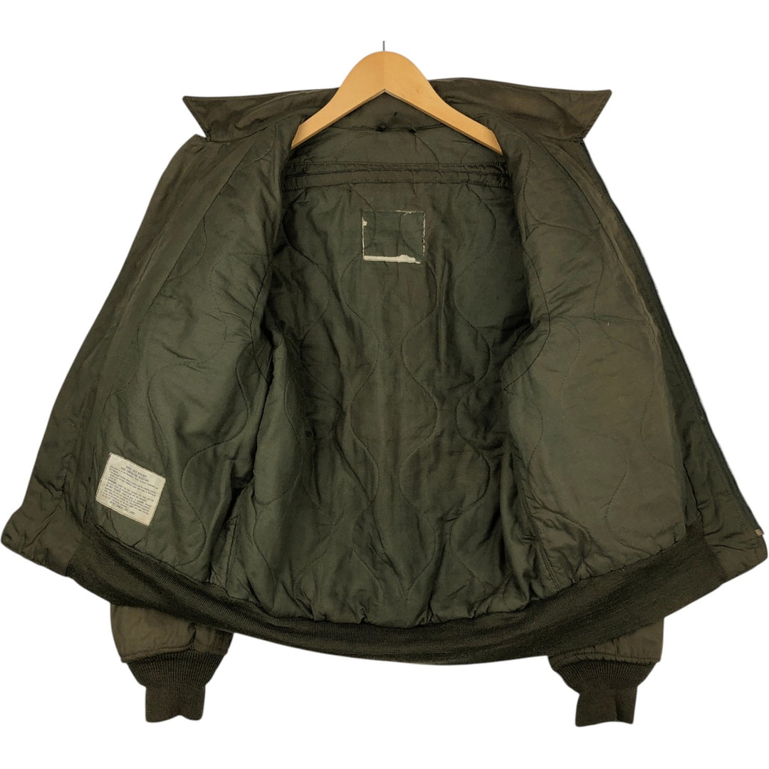 Genuine US military issue CVC Nomex tanker jacket, padded, military style, men's size L equivalent, vintage. unclear Khaki type Vintage Second Hand