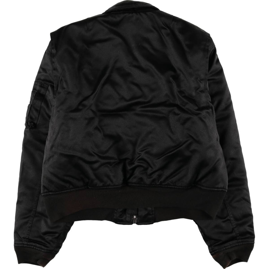 Civilian Schott CWU-R padded military flight jacket, men's size XL Nylon black type Vintage Second Hand