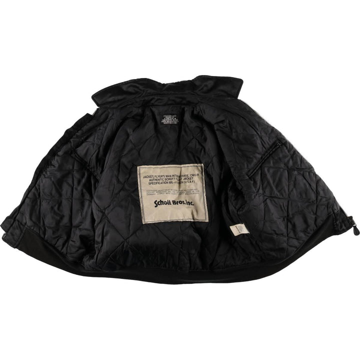 Civilian Schott CWU-R padded military flight jacket, men's size XL Nylon black type Vintage Second Hand