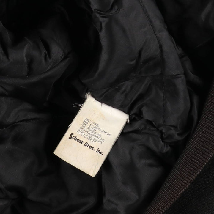 Civilian Schott CWU-R padded military flight jacket, men's size XL Nylon black type Vintage Second Hand