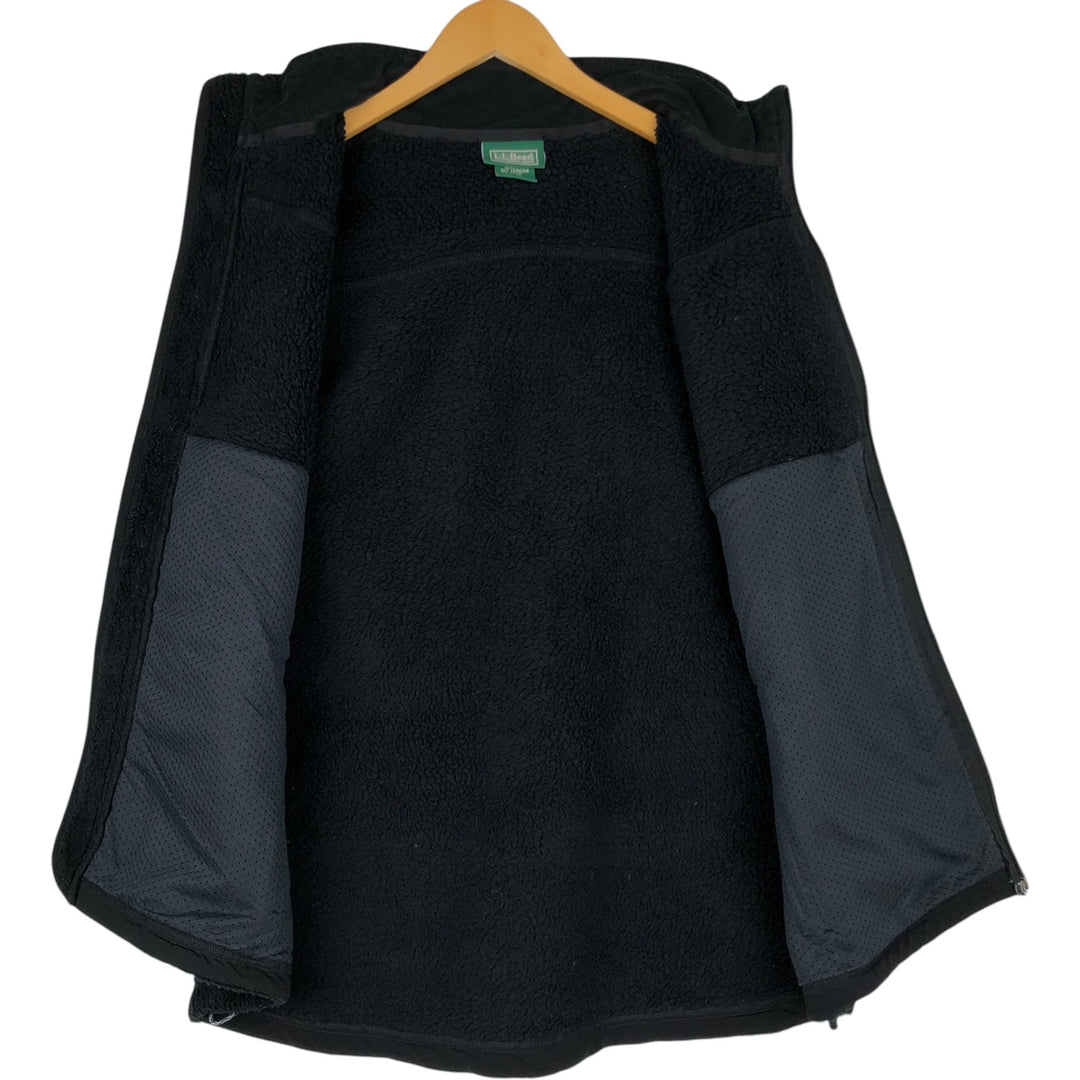90s-00'S LLBean Fleece Vest, Men's Size L (approx.), Vintage polyester black type Vintage Second Hand