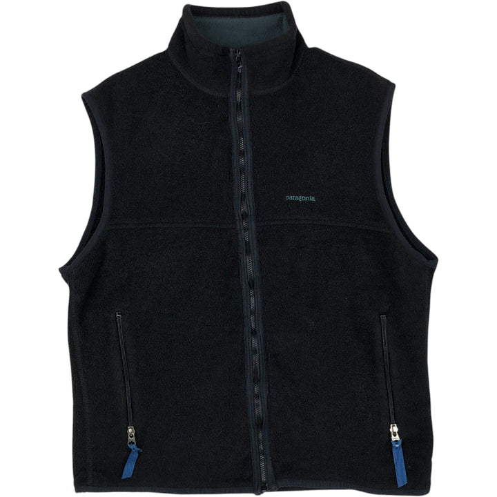 ~2000'S Patagonia SYNCHILLA Fleece Vest, Made in USA, Men's Size M (approx.) polyester black type Vintage Second Hand