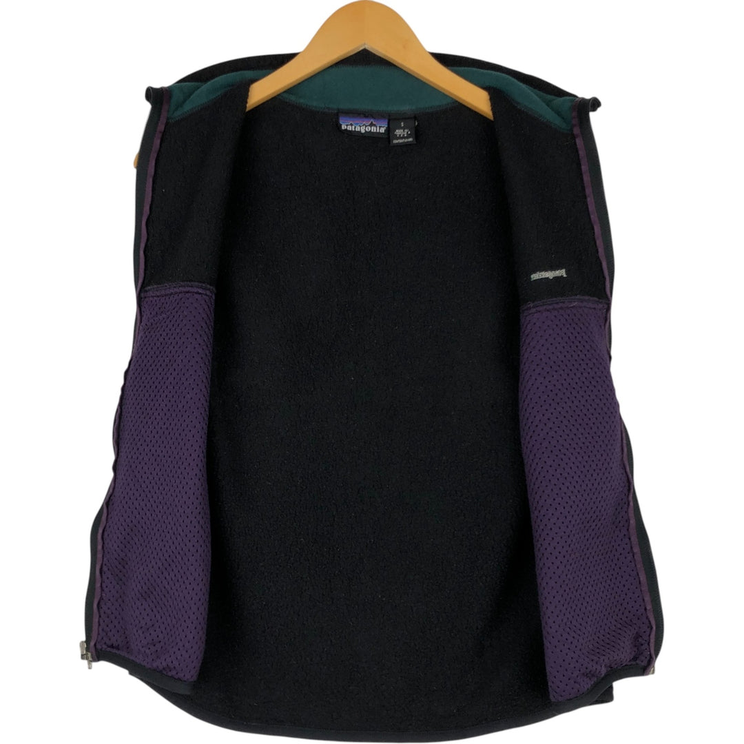 ~2000'S Patagonia fleece vest, made in USA, men's size S (approx.) polyester black type Vintage Second Hand