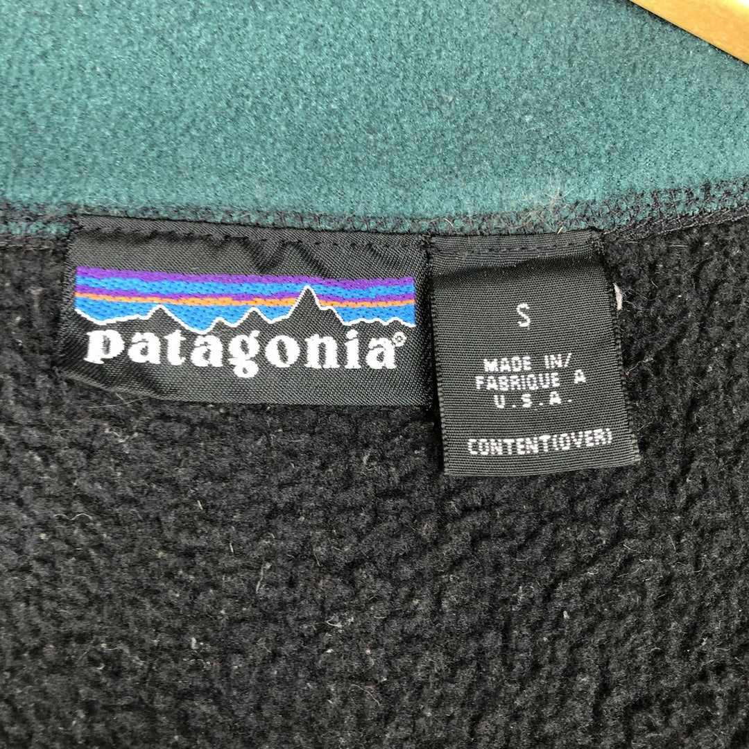 ~2000'S Patagonia fleece vest, made in USA, men's size S (approx.) polyester black type Vintage Second Hand