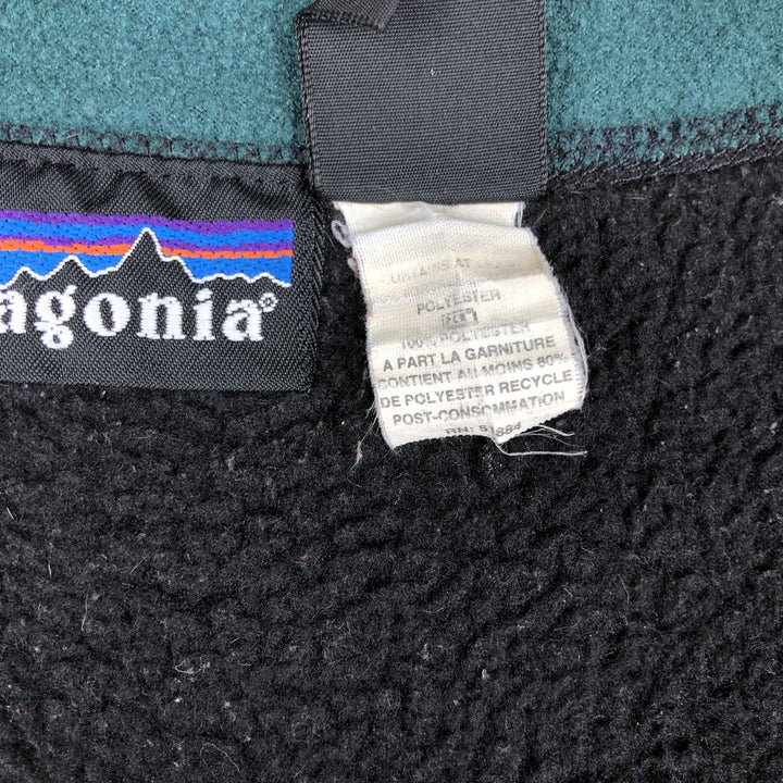 ~2000'S Patagonia fleece vest, made in USA, men's size S (approx.) polyester black type Vintage Second Hand