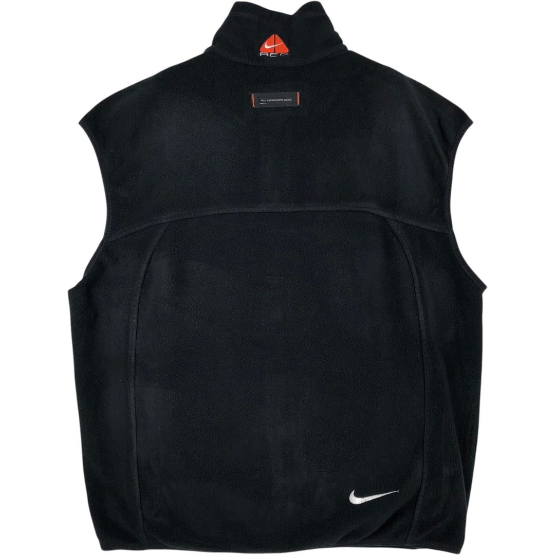 90'S Nike ACG Thermal Layer 2 Fleece Vest, Men's Size XL (approx.), Vintage polyester black type Vintage Second Hand