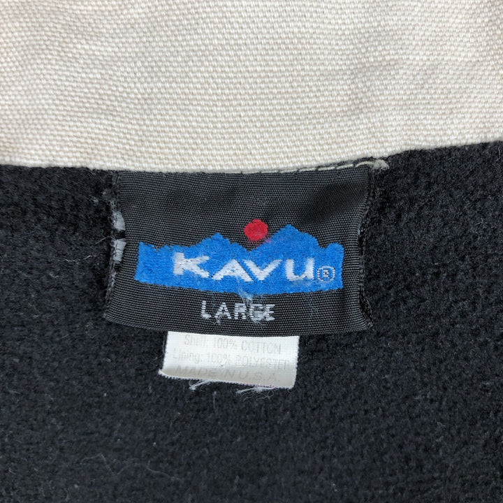 Vintage 1990'S KAVU Duck Vest, Made in USA, Men's Size L cotton Beige type Vintage Second Hand