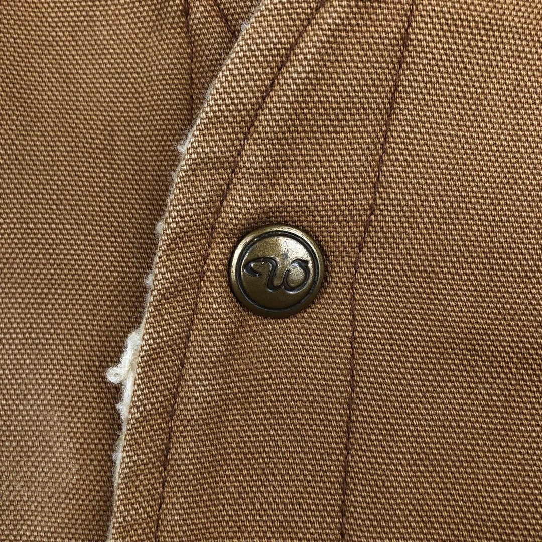 80s-90'S Walls Blizzard-Pruf Duck Vest, Made in USA, Men's XL equivalent, Vintage cotton brown type Vintage Second Hand