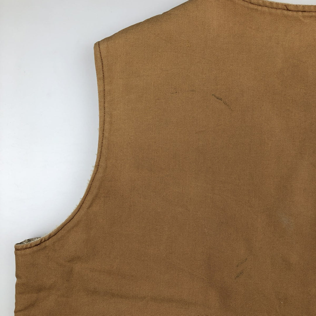 80s-90'S Walls Blizzard-Pruf Duck Vest, Made in USA, Men's XL equivalent, Vintage cotton brown type Vintage Second Hand