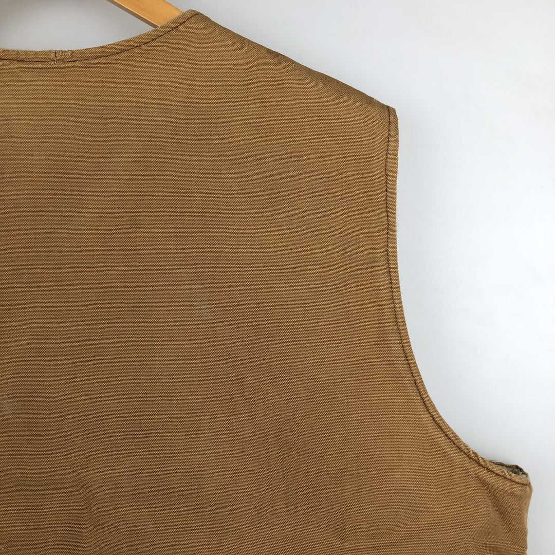 80s-90'S Walls Blizzard-Pruf Duck Vest, Made in USA, Men's XL equivalent, Vintage cotton brown type Vintage Second Hand