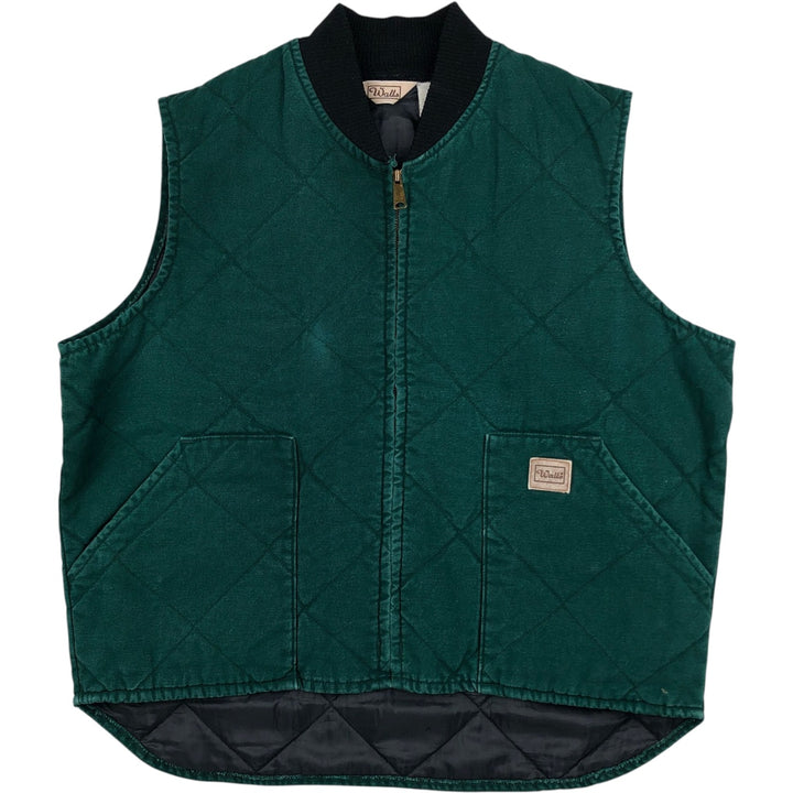 90'S Walls padded duck vest, made in USA, men's size XL equivalent, vintage. cotton green type Vintage Second Hand