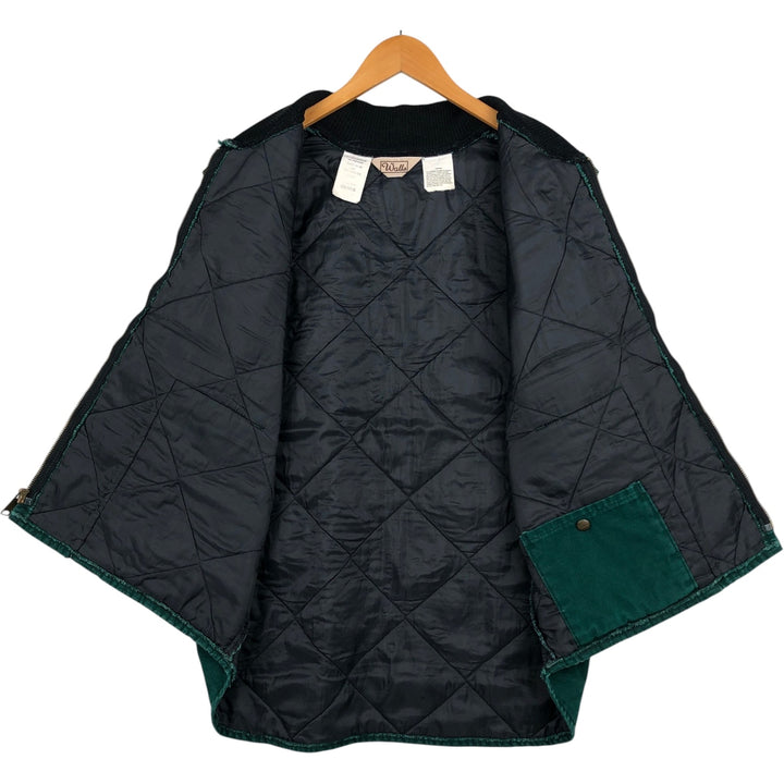 90'S Walls padded duck vest, made in USA, men's size XL equivalent, vintage. cotton green type Vintage Second Hand