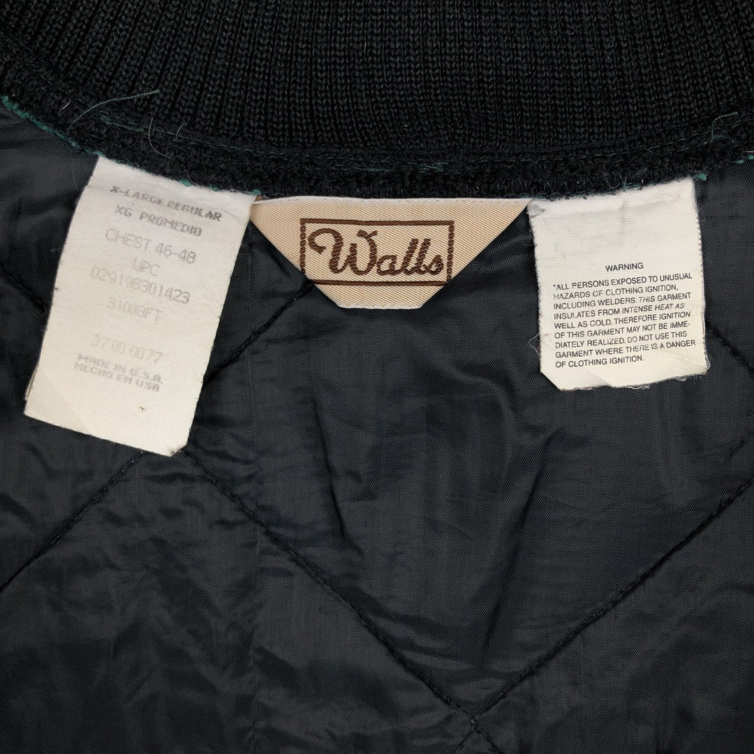 90'S Walls padded duck vest, made in USA, men's size XL equivalent, vintage. cotton green type Vintage Second Hand