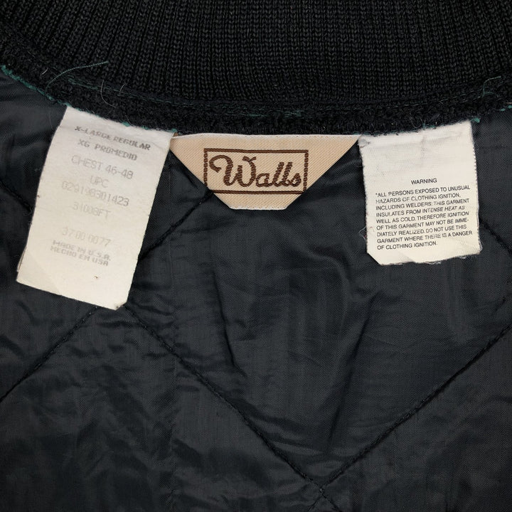 90'S Walls padded duck vest, made in USA, men's size XL equivalent, vintage. cotton green type Vintage Second Hand