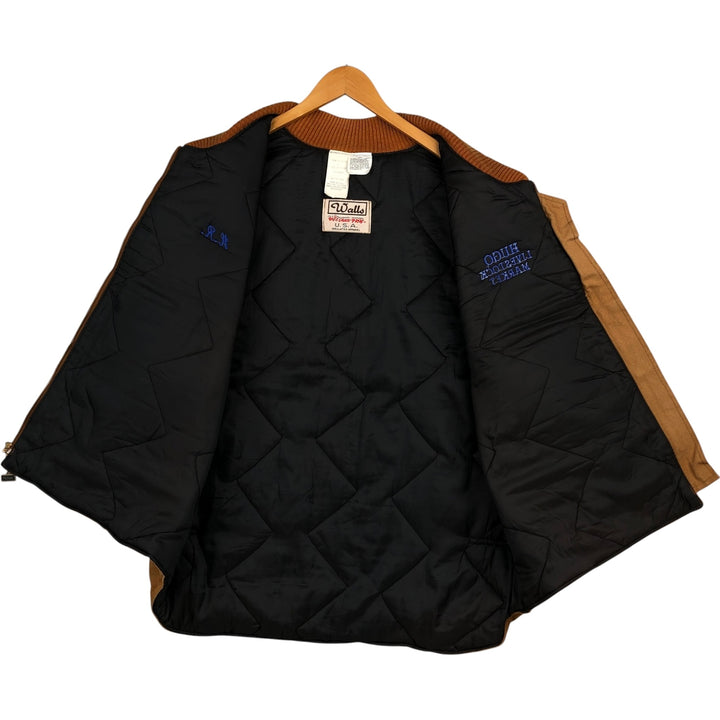80s-90'S Walls Blizzard-Pruf Padded Duck Vest, Made in USA, Men's XXL equivalent, Vintage cotton brown type Vintage Second Hand
