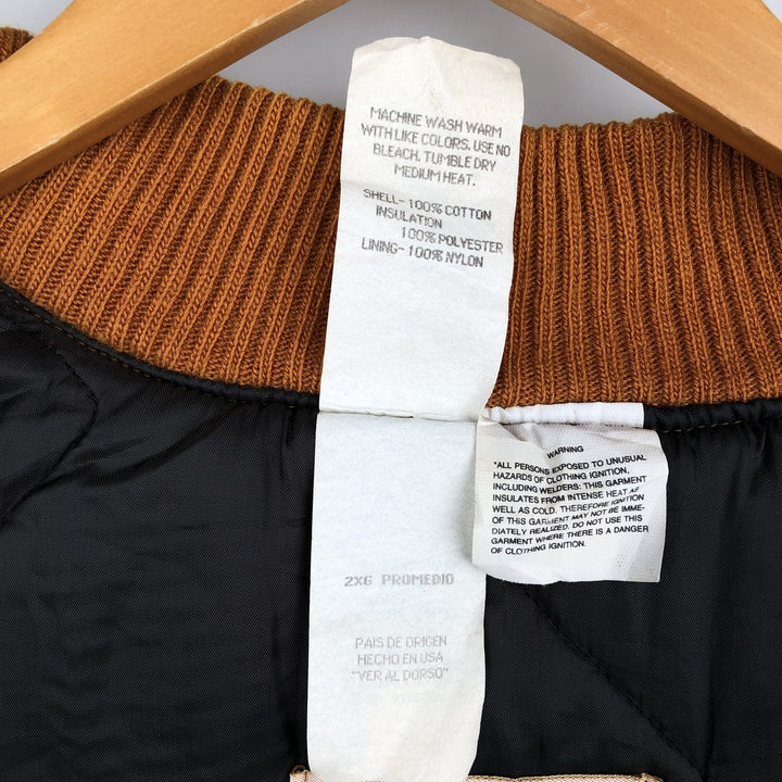 80s-90'S Walls Blizzard-Pruf Padded Duck Vest, Made in USA, Men's XXL equivalent, Vintage cotton brown type Vintage Second Hand