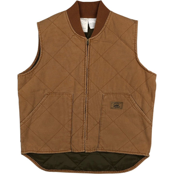 Duxbak Padded Duck Vest, Made in USA, Men's Size M cotton brown type Vintage Second Hand