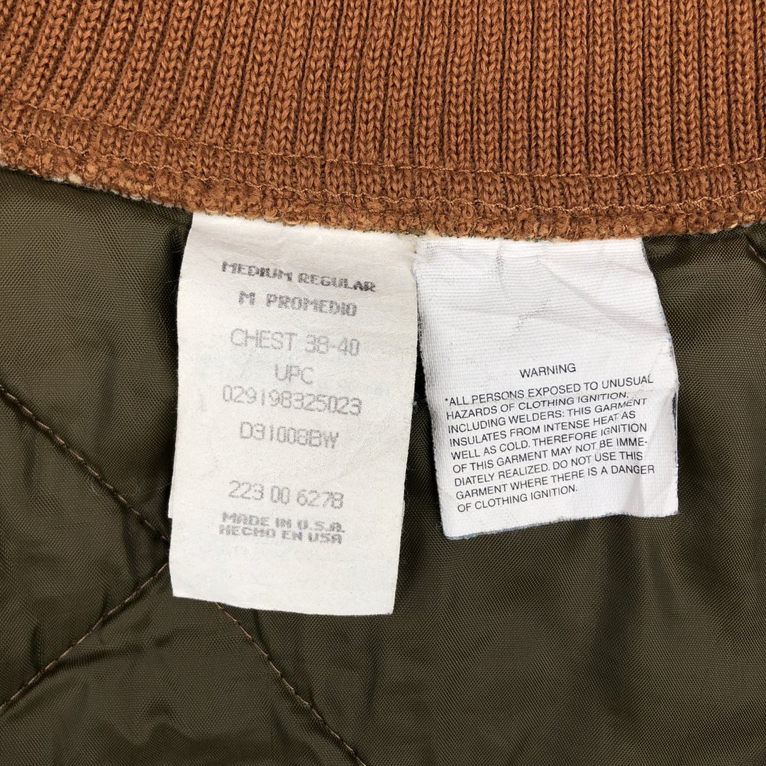 Duxbak Padded Duck Vest, Made in USA, Men's Size M cotton brown type Vintage Second Hand