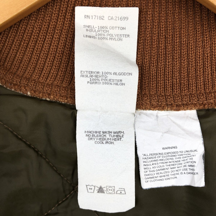 Duxbak Padded Duck Vest, Made in USA, Men's Size M cotton brown type Vintage Second Hand