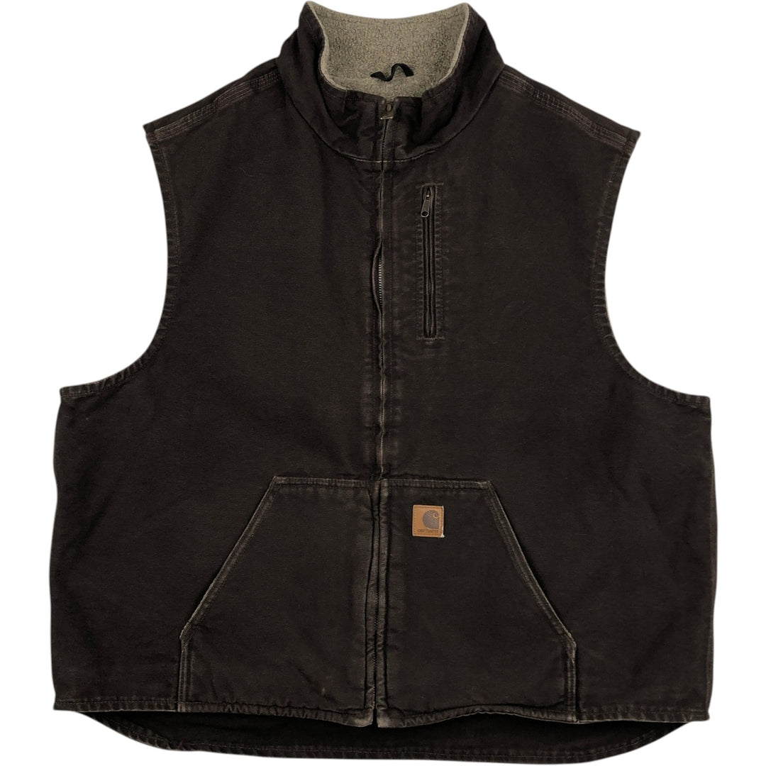 Carhartt Duck Vest Men's XXL cotton brown type Vintage Second Hand