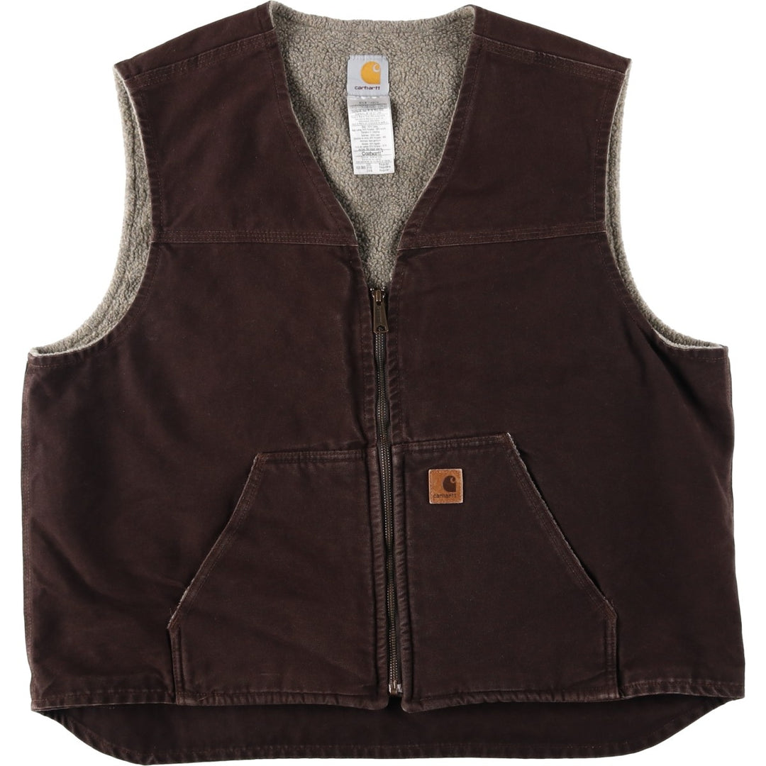 Carhartt Duck Vest Men's XXL cotton brown type Vintage Second Hand