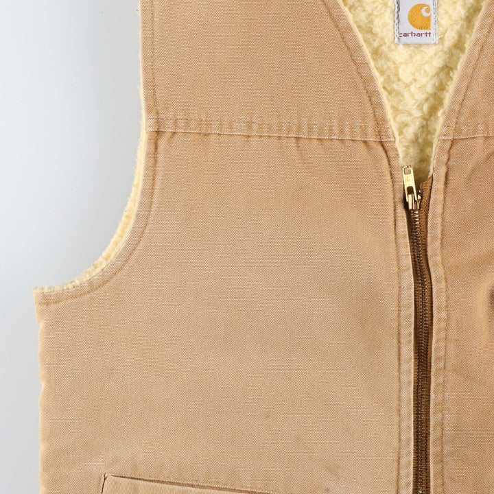 Vintage 1980'S Carhartt 6SV Duck Vest, Made in USA, Men's Size Medium cotton Beige type Vintage Second Hand