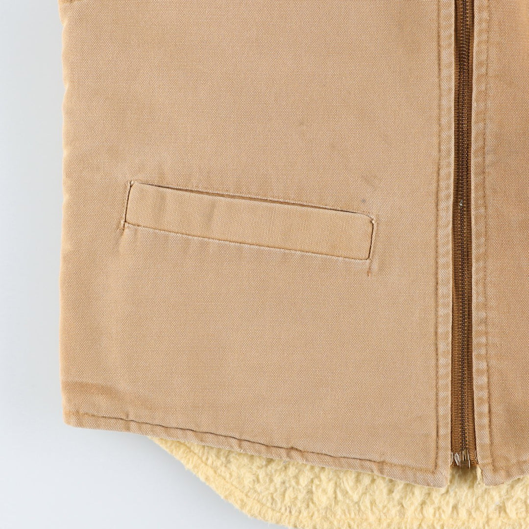 Vintage 1980'S Carhartt 6SV Duck Vest, Made in USA, Men's Size Medium cotton Beige type Vintage Second Hand