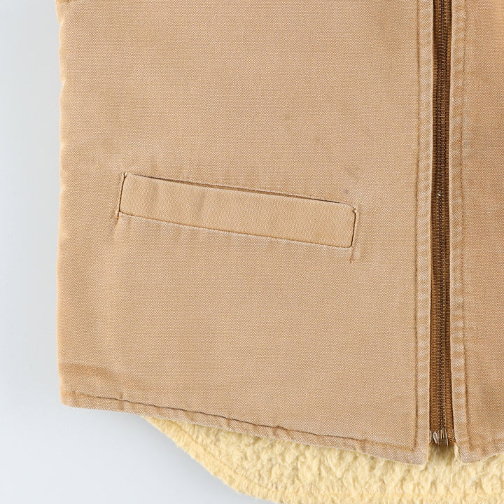 Vintage 1980'S Carhartt 6SV Duck Vest, Made in USA, Men's Size Medium cotton Beige type Vintage Second Hand