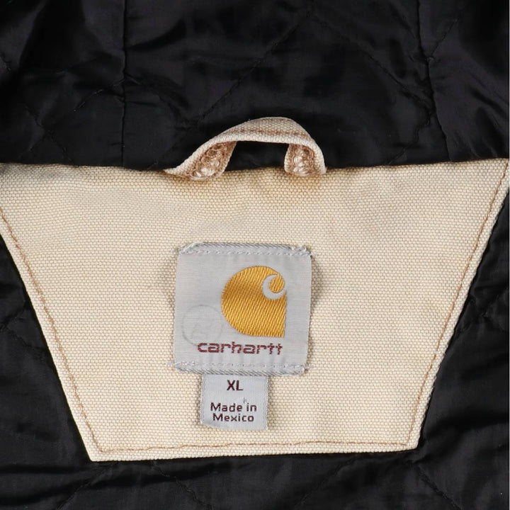Carhartt Hooded Padded Duck Vest, Men's Size XL cotton brown type Vintage Second Hand